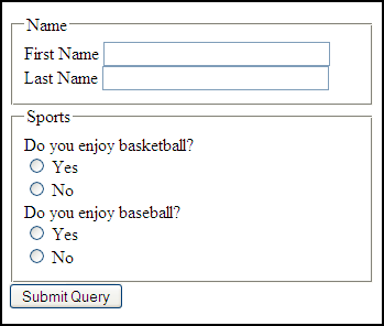 Form fieldset with legend