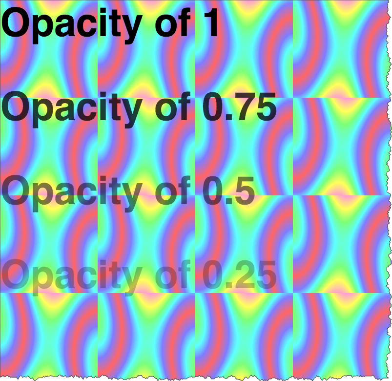 demo of opacity