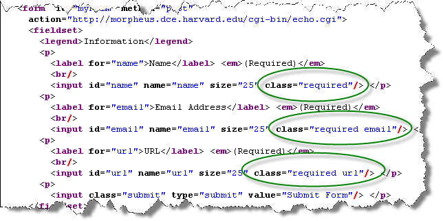 form validation