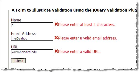 form validation