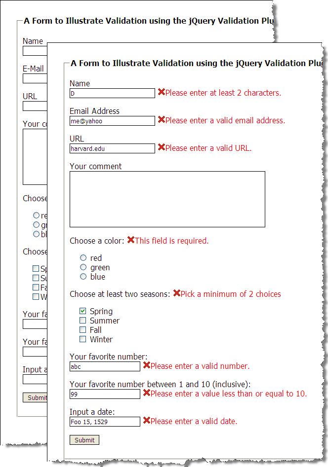 form validation