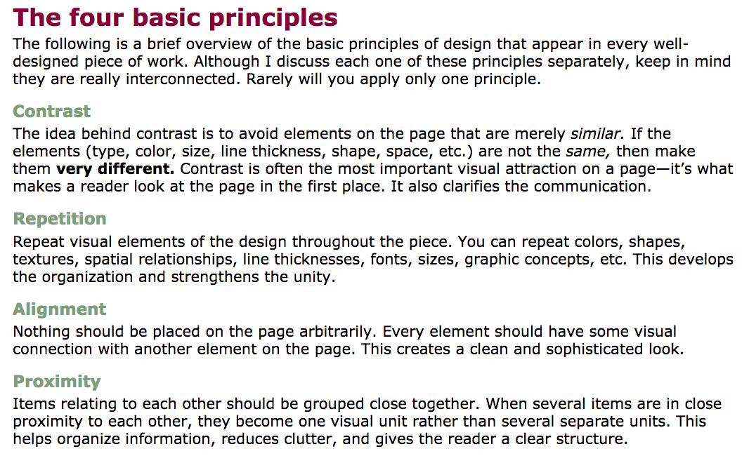 Four Basic Principles