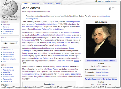 wikipedia web