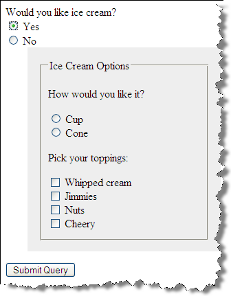 ice cream options