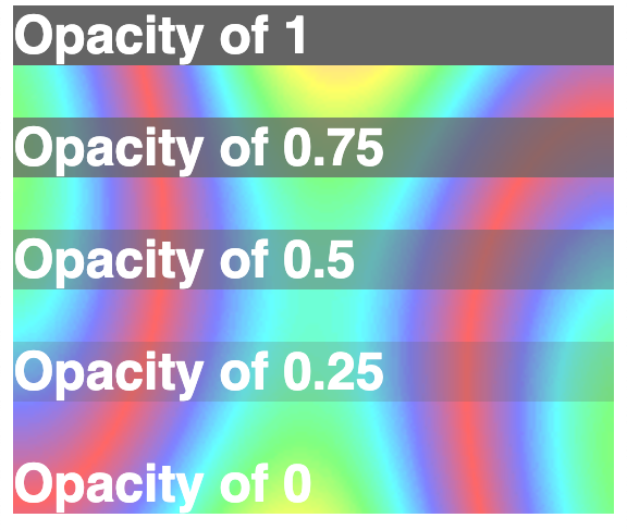 demo of opacity