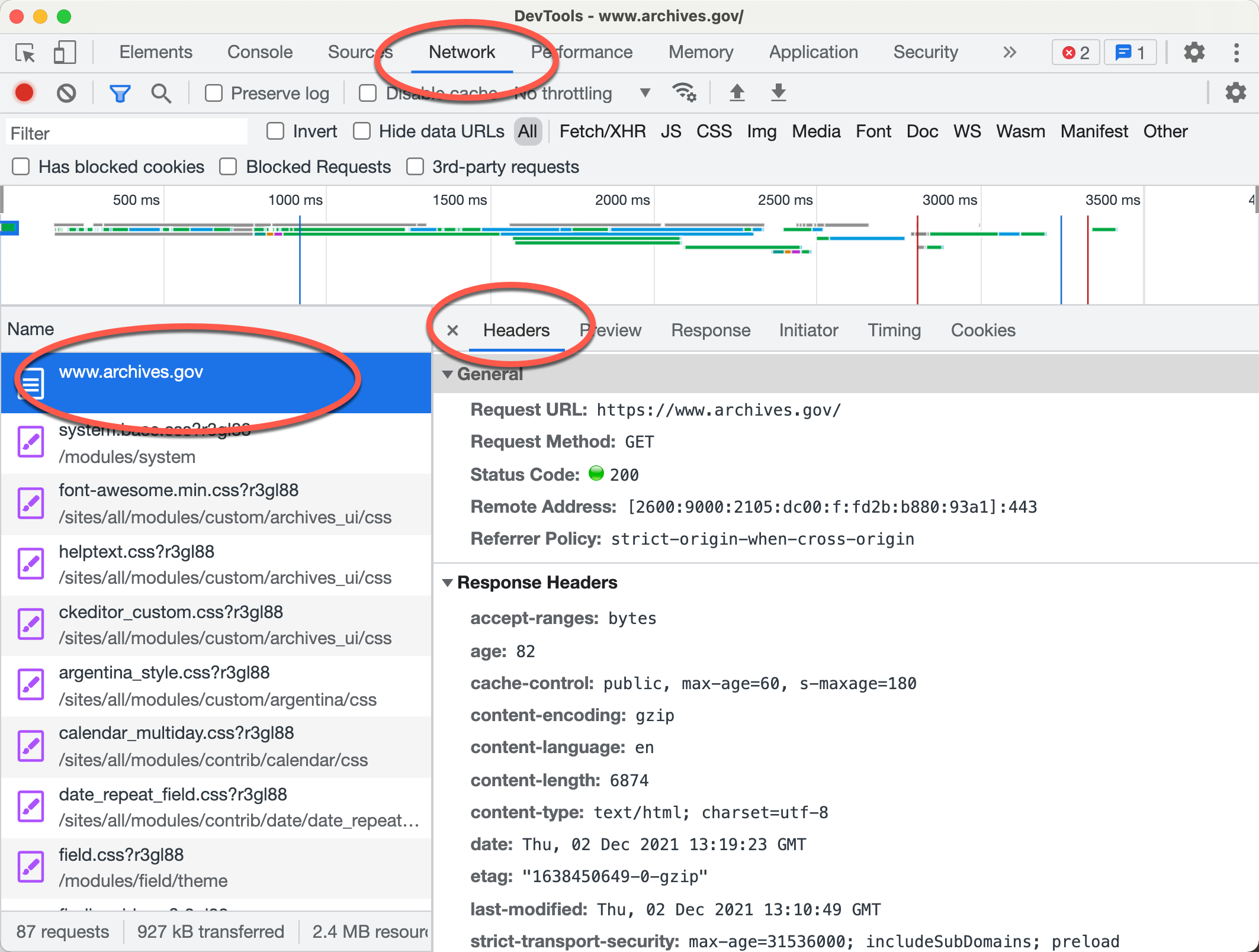 screenshot of http headers in browser dev tools