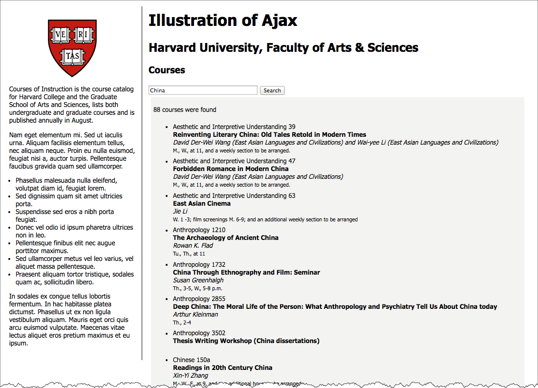 course search